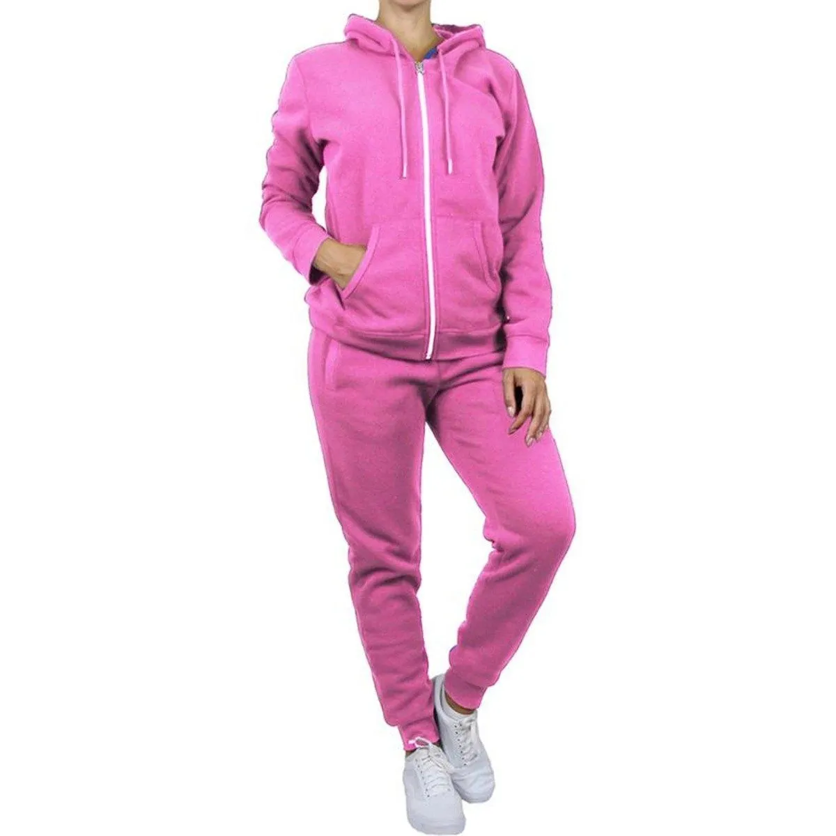 2-Piece: Women's Fleece-Lined Hoodie and Joggers Set