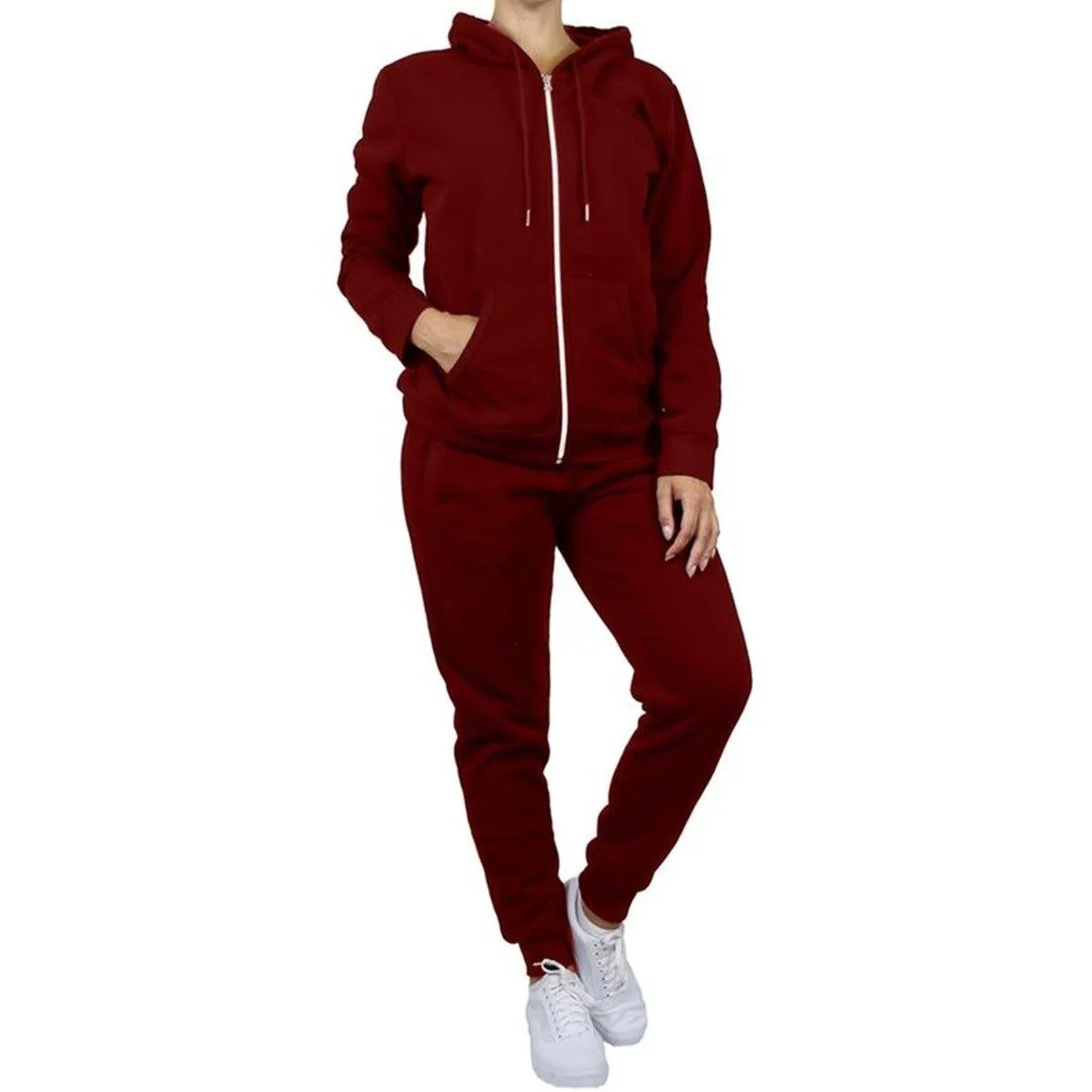 2-Piece: Women's Fleece-Lined Hoodie and Joggers Set