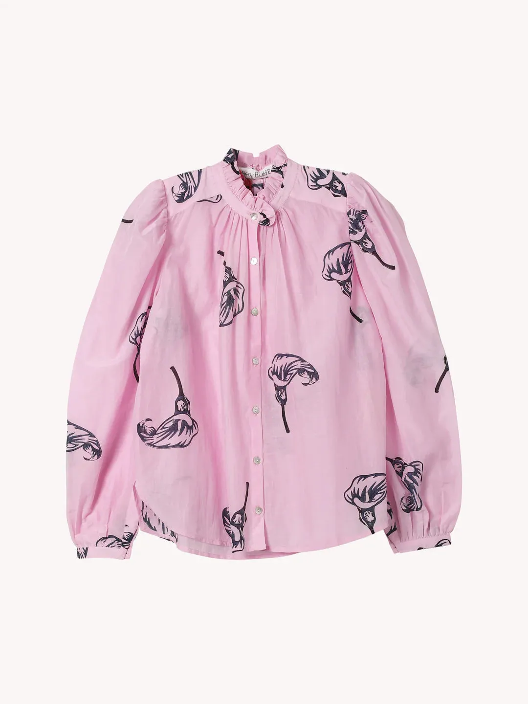 ALIX OF BOHEMIA ANNABEL PINK CALLA LILY SHIRT