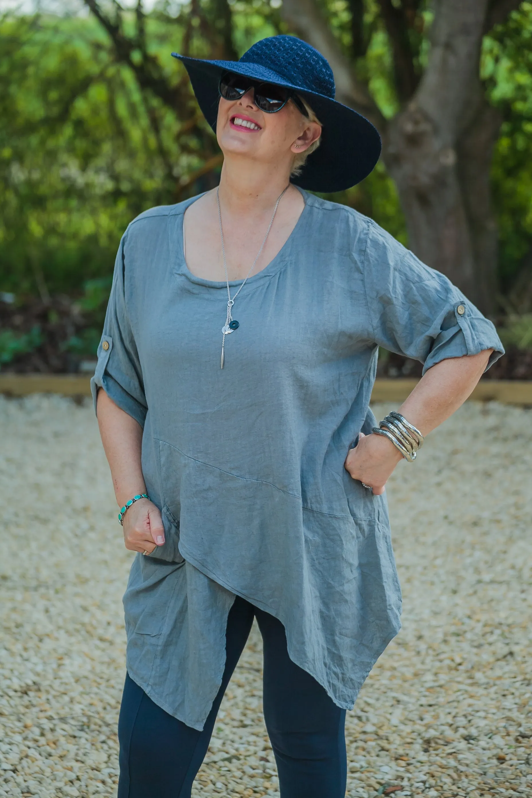 ANTONIA - 7671 100% LINEN LIGHTWEIGHT ITALIAN TUNIC