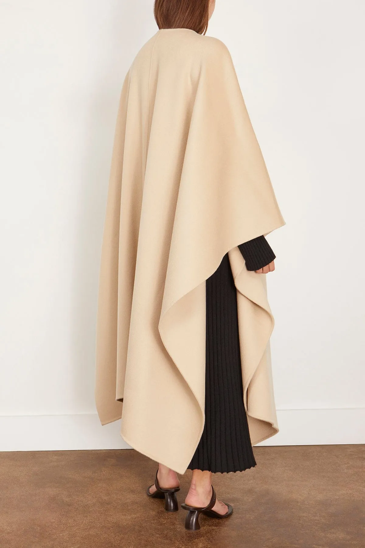 Aspen Poncho Coat in Beige