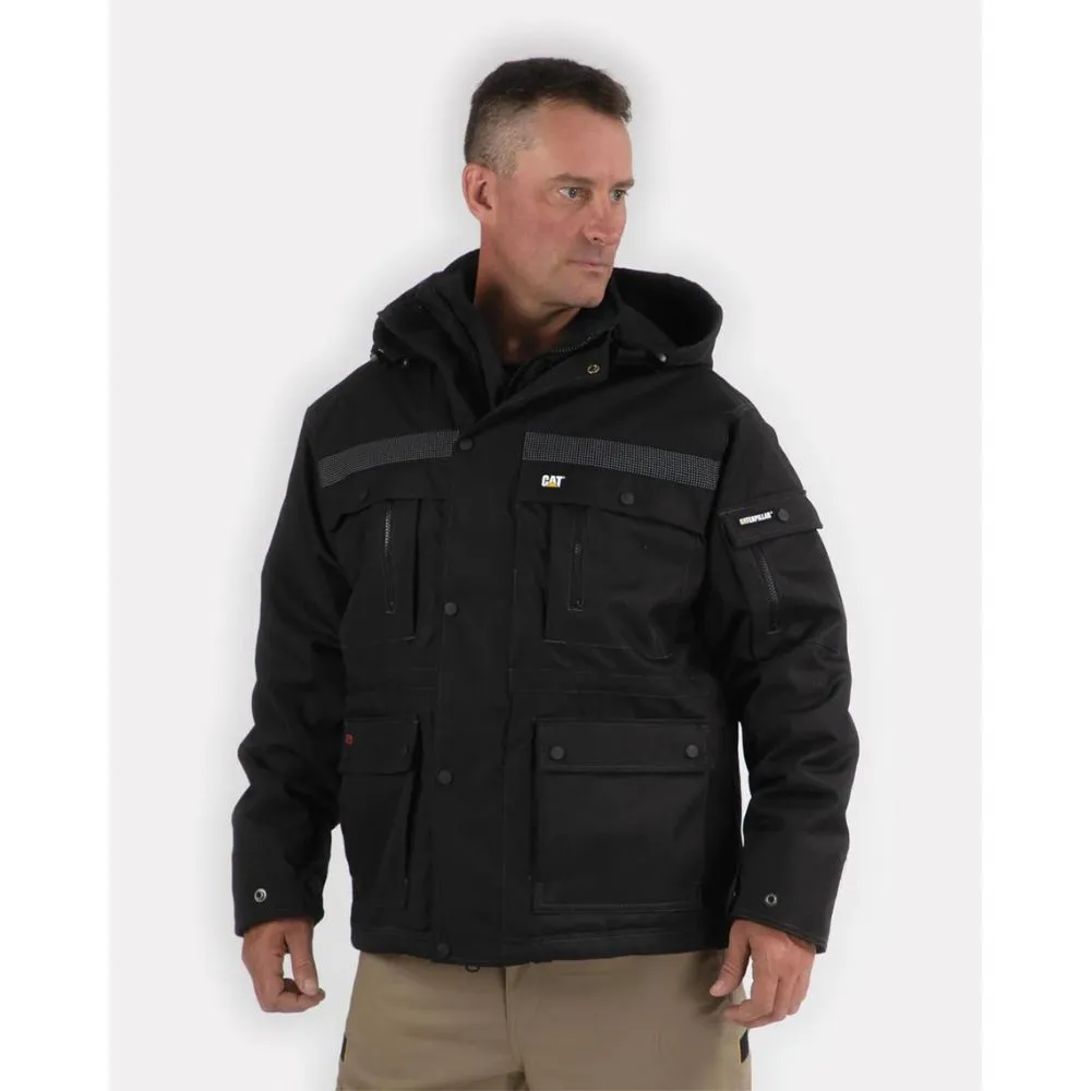 CAT Men's Insulated Work Winter Parka -  Black W11432