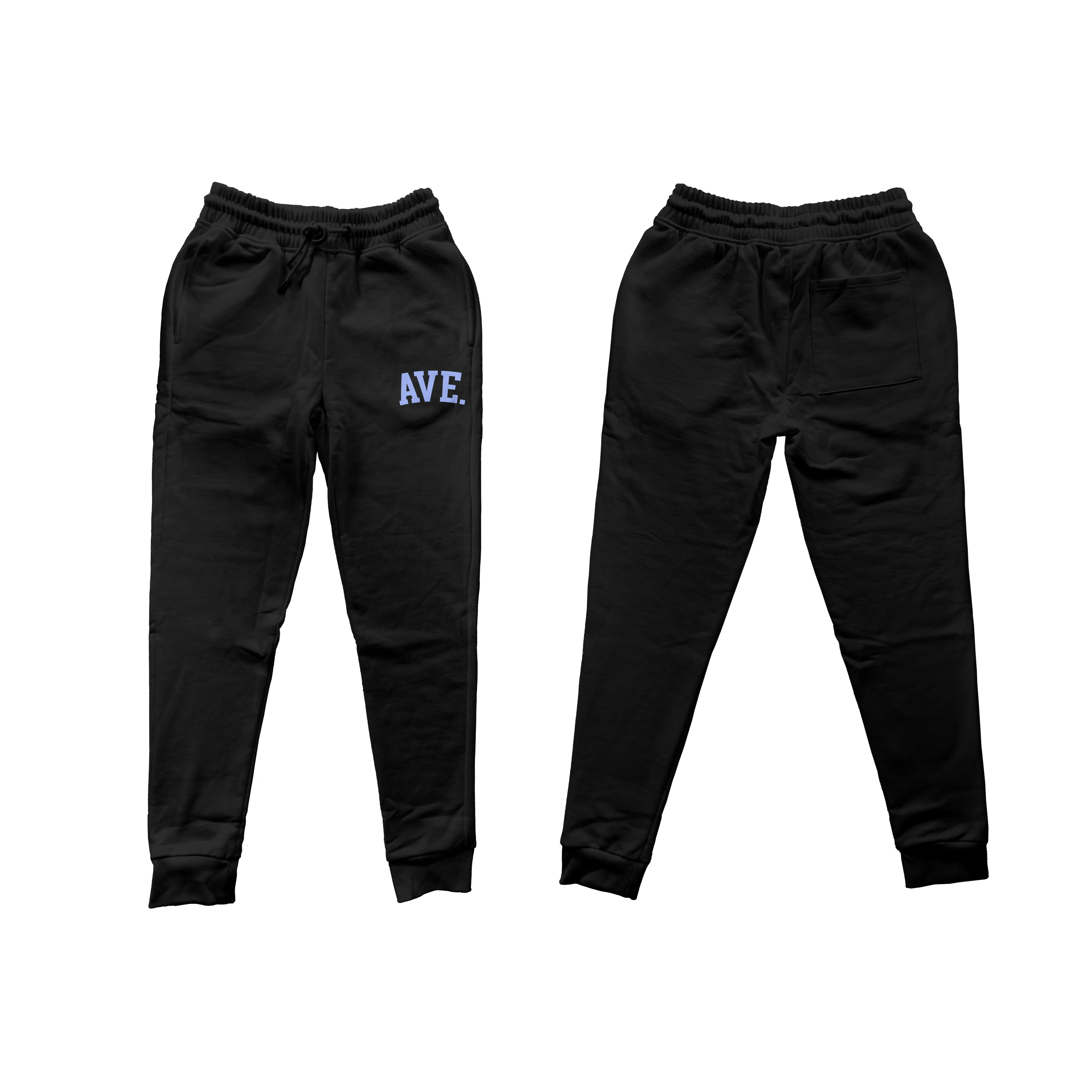 COLLEGIATE AVE JOGGERS (BLACK/COLONY BLUE)