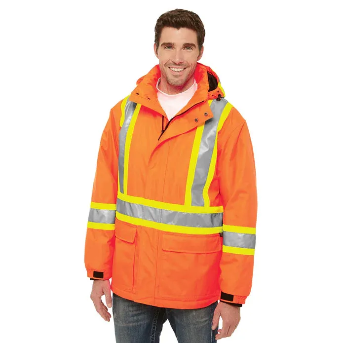 CX2 Armour – Hi-Vis Insulated Poly Canvas Workwear Parka - Style L01250