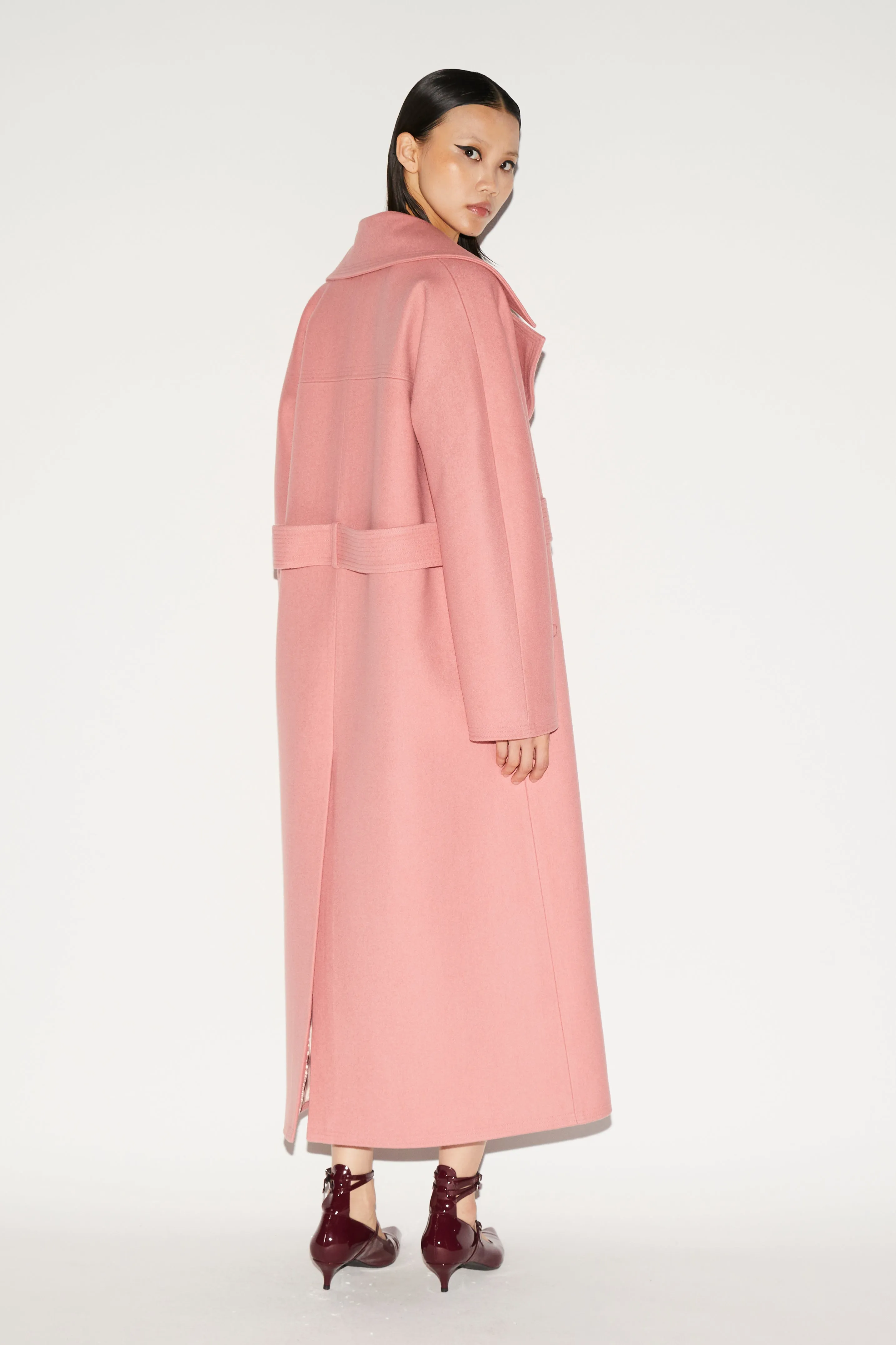 EDIE COAT PINK WOOL