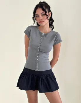 Elmira Top in Flat Knit Grey