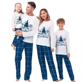 Family Matching Tree And Plaid Design Pajama Set