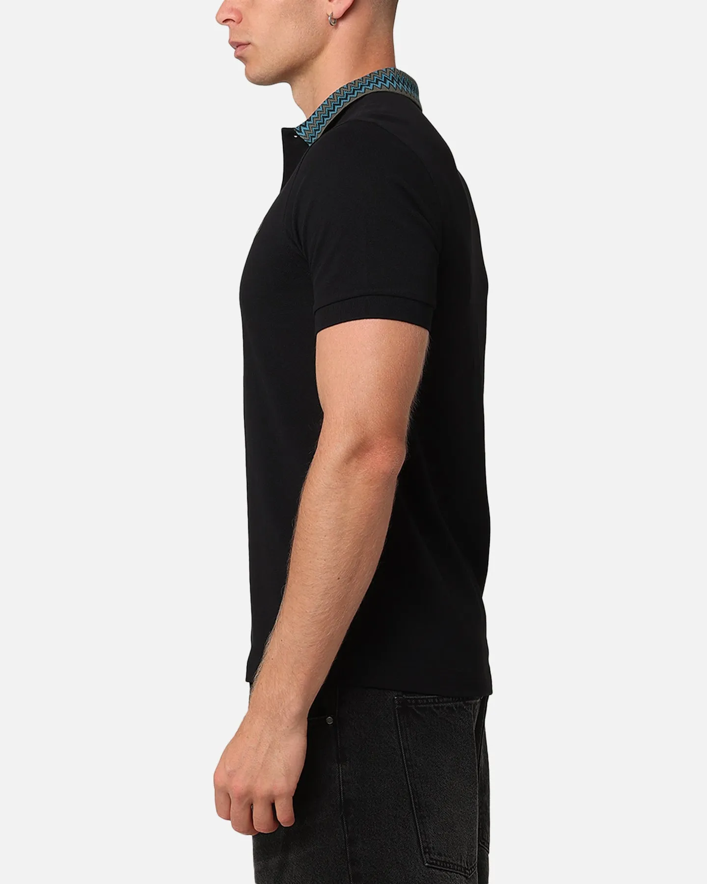 Fred Perry Jacquard Polo Shirt Black