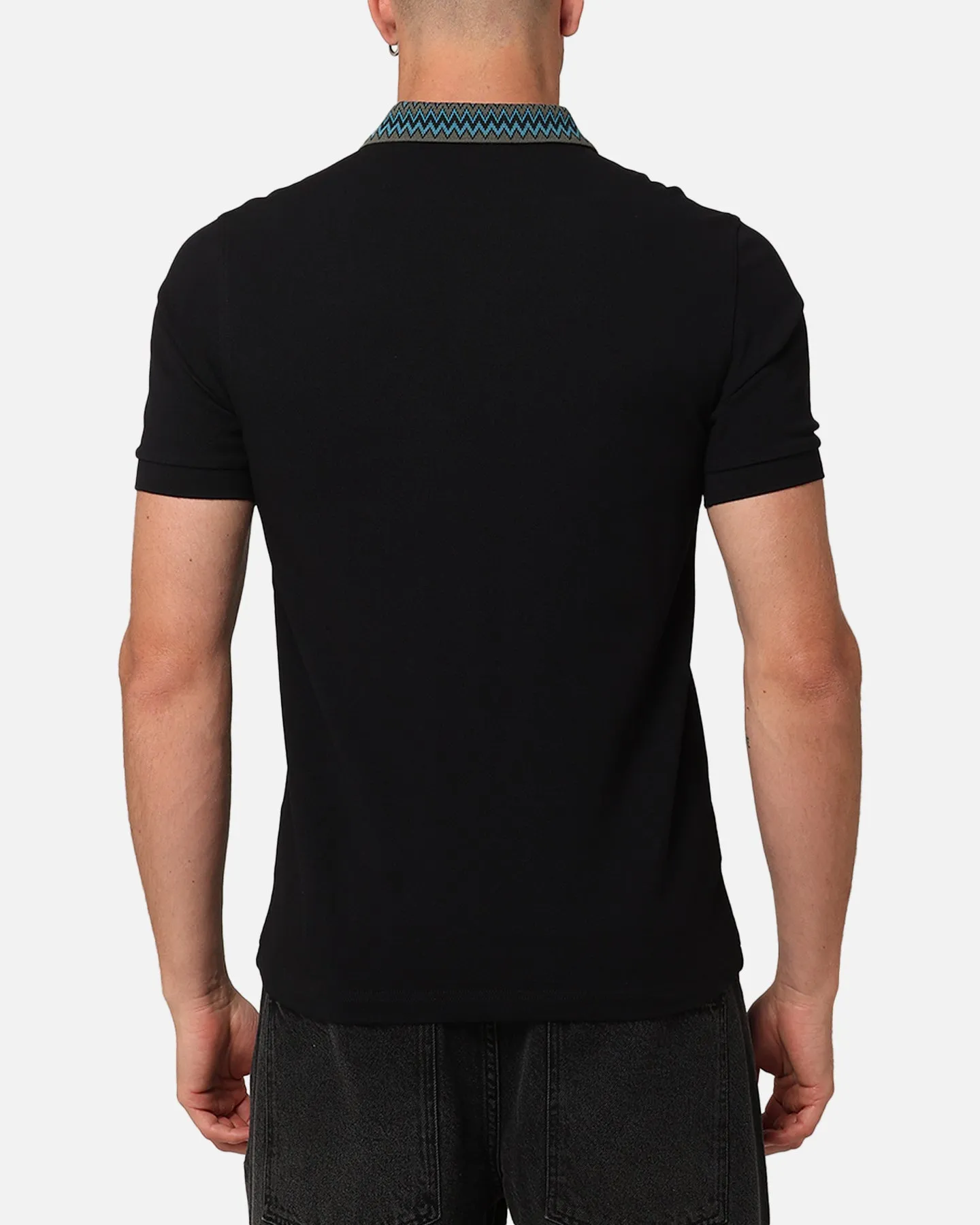 Fred Perry Jacquard Polo Shirt Black