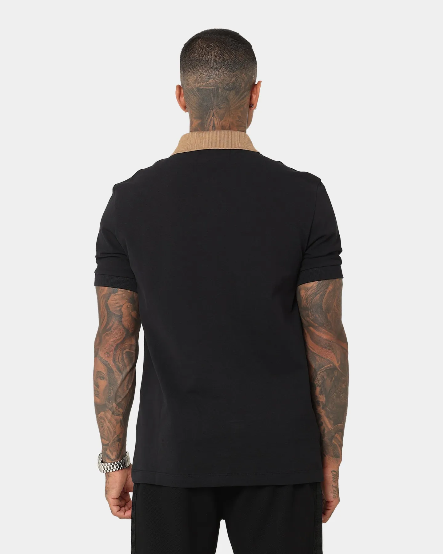 Fred Perry X Raf Simons Contrast Collar Polo T-Shirt Black