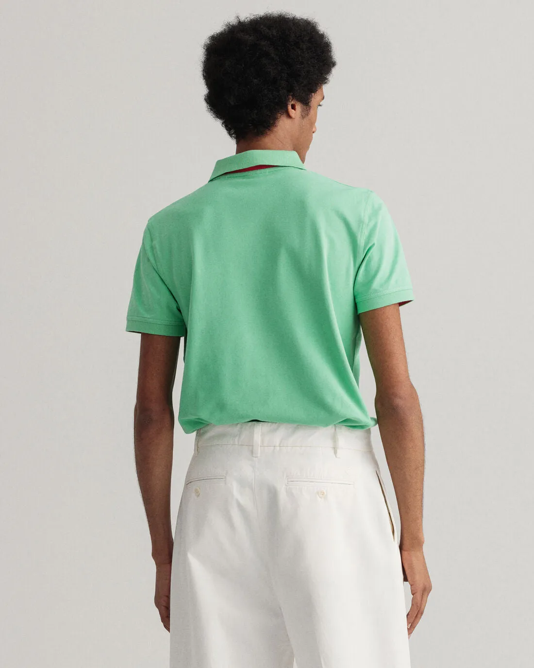 GANT - Contrast Collar Pique Polo, Absinthe Green (Only M)