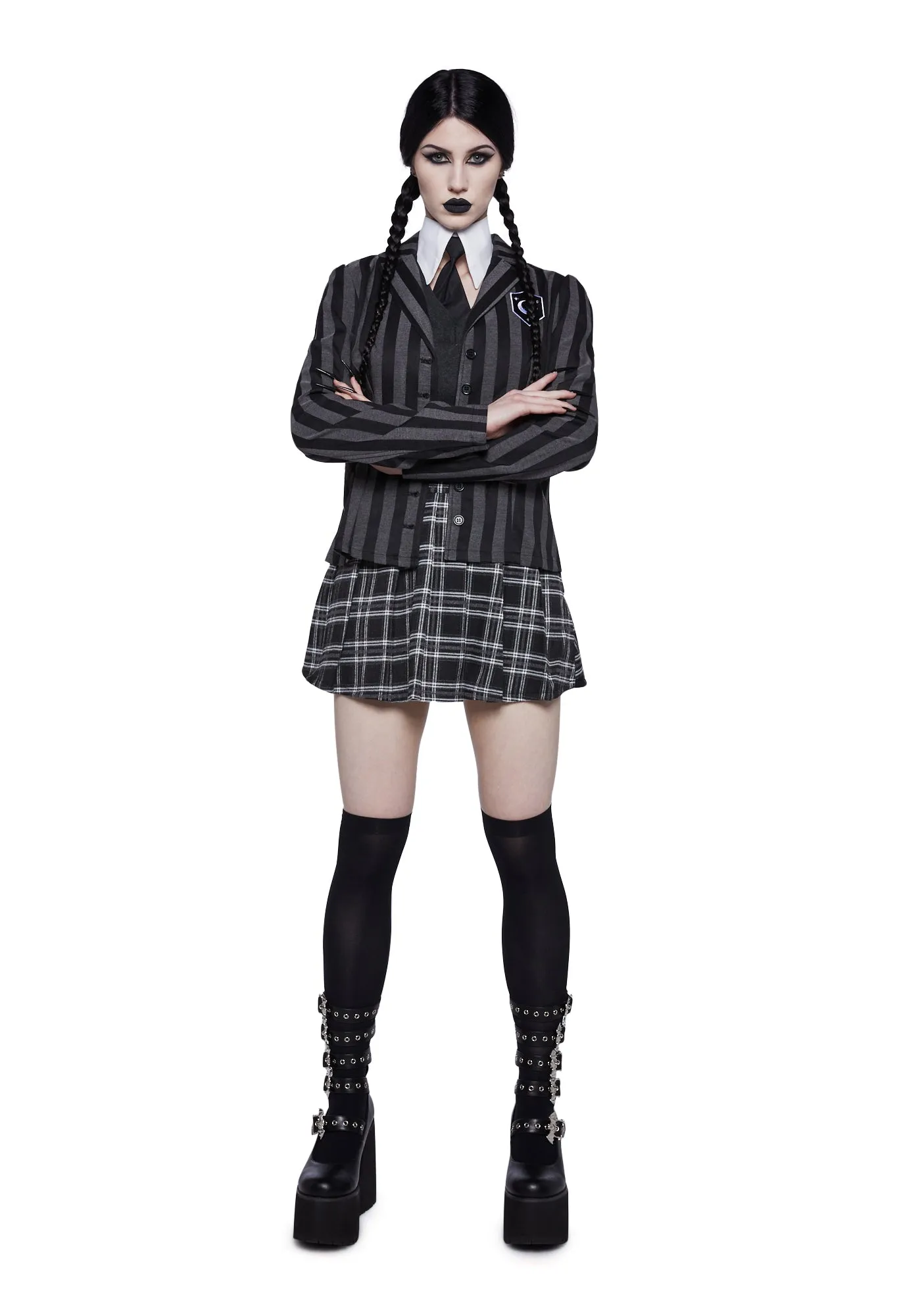 Goth School Girl Costume Set