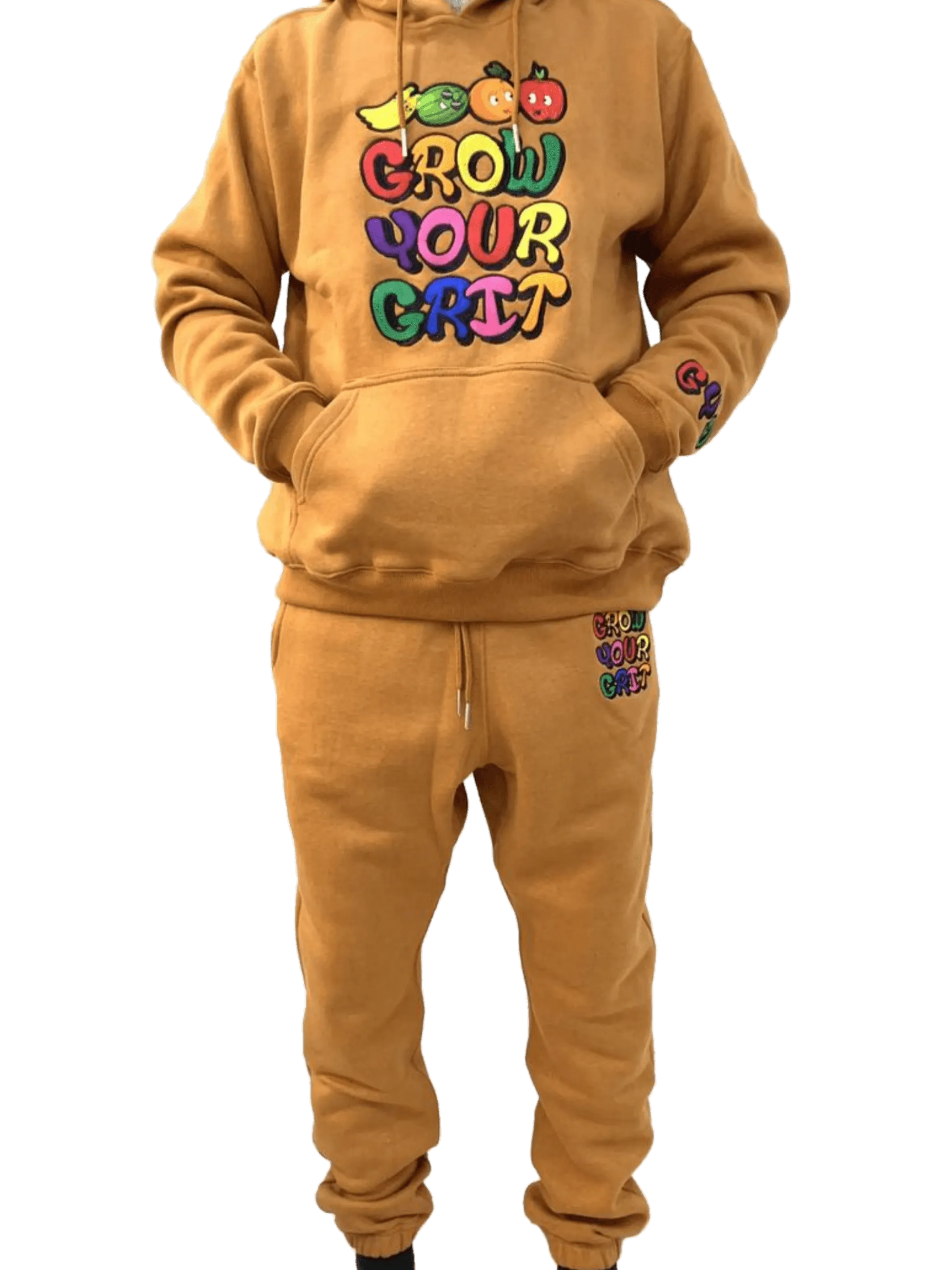 Grow Your Grit Sportswear fleece Caramel-Brown Joggers