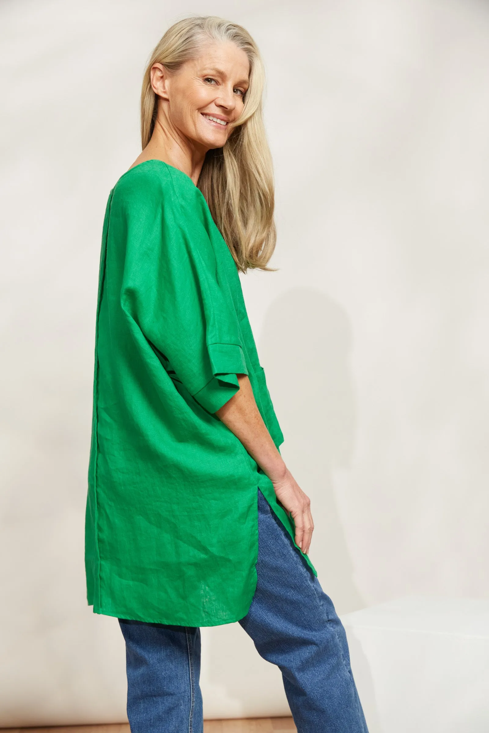 Halcyon Relaxed  Top - Emerald