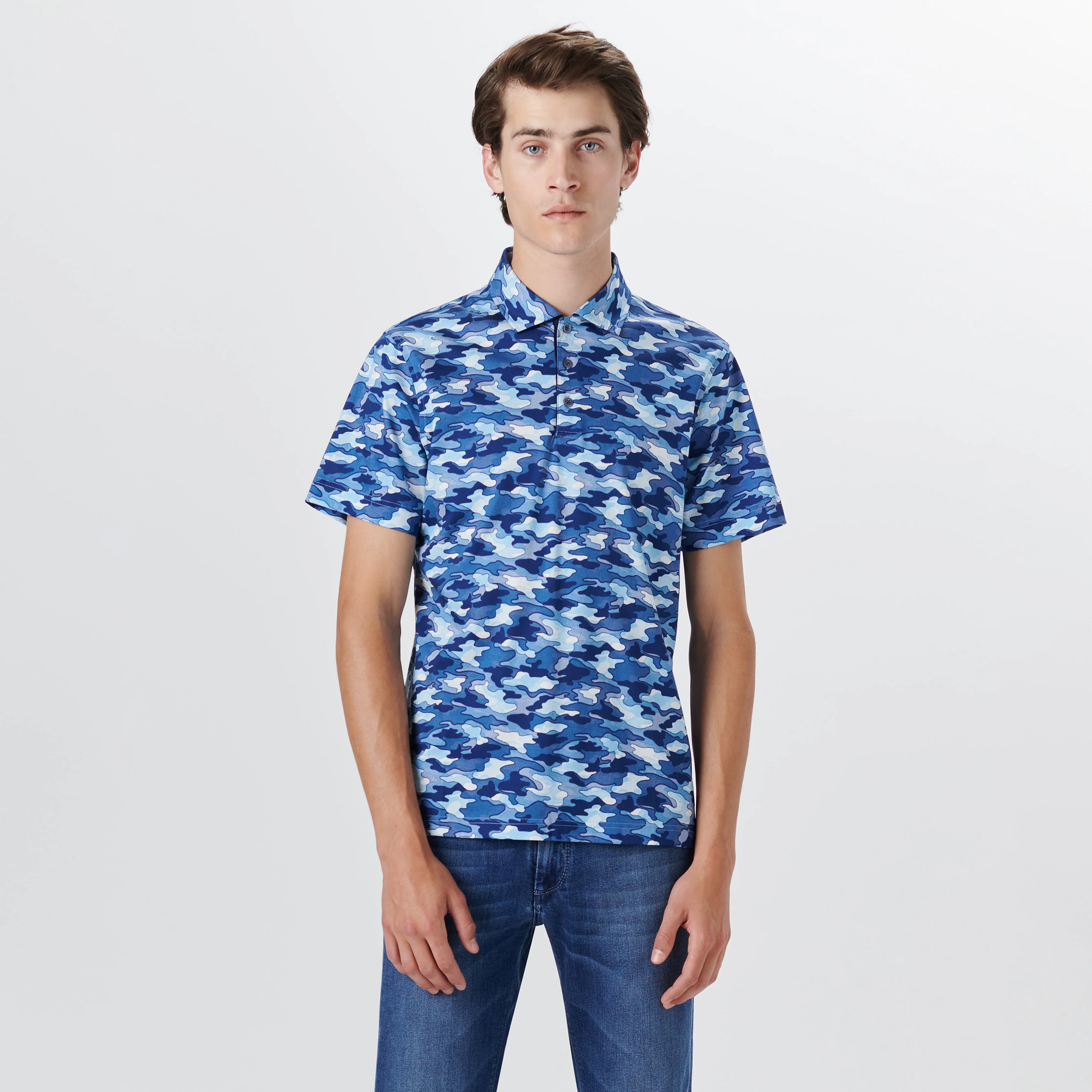 Hendrix Camouflage Print Polo