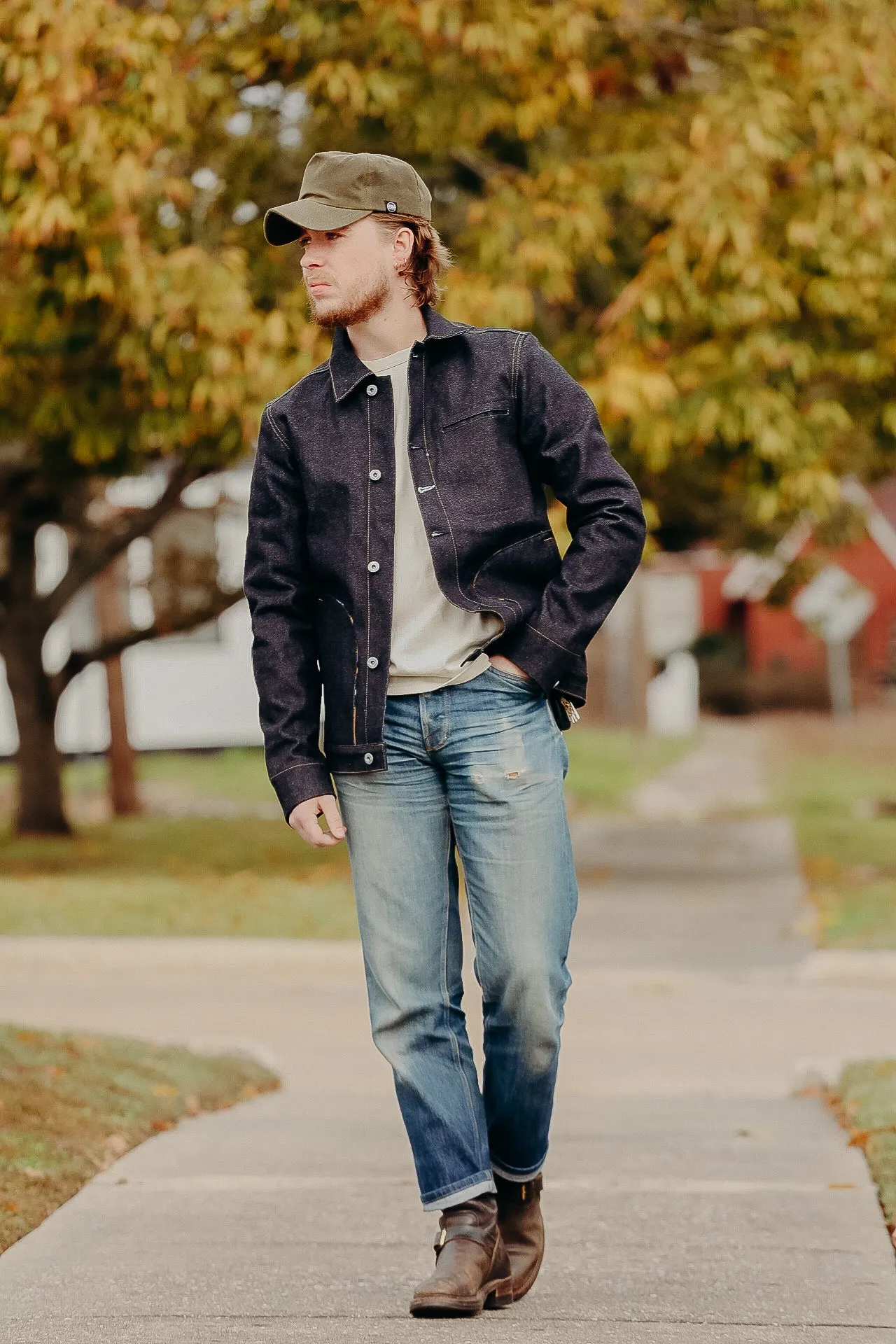 LINED SUPPLY JACKET- 15OZ INDIGO