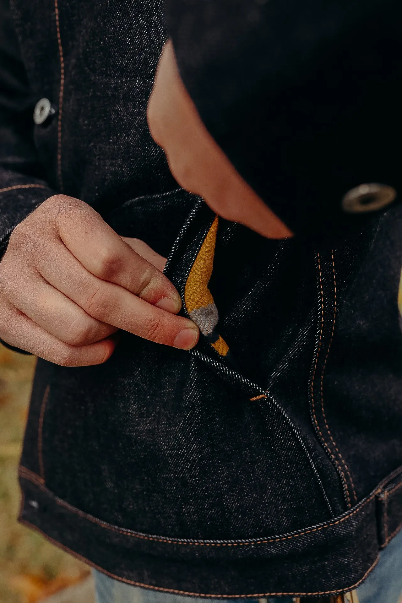 LINED SUPPLY JACKET- 15OZ INDIGO