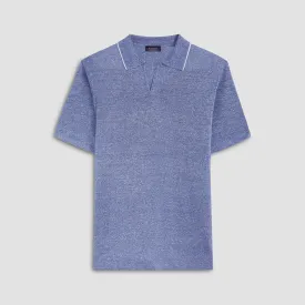 Melange Short Sleeve Riviera V-Neck Sweater