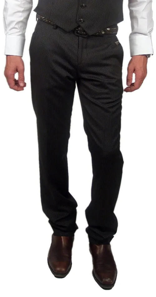 Men's John Richmond - "IMPERIA" Striped Trousers in Black