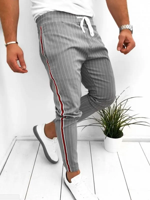 Men's Pinstriped Casual Pants