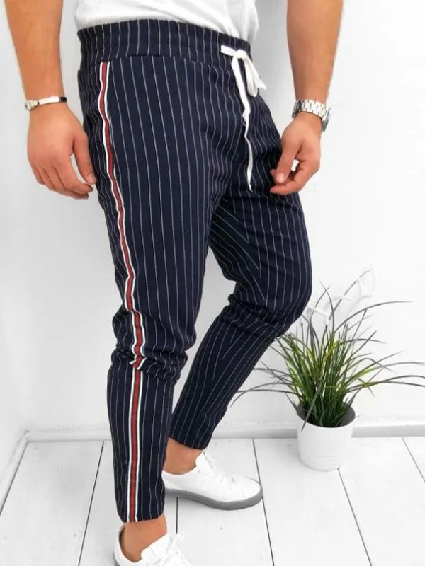 Men's Pinstriped Casual Pants