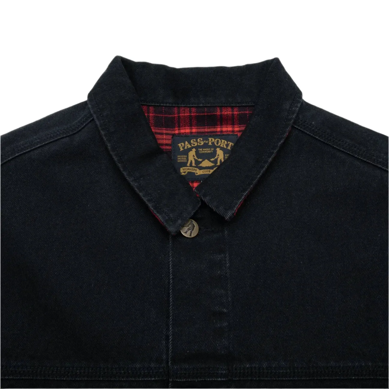 Pass Port - Workers Club Lined Denim Jacket (Black)