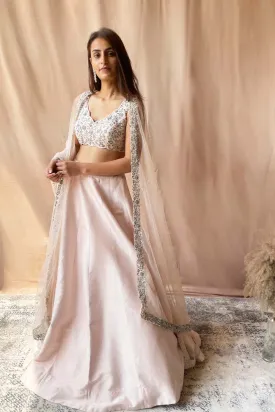 Pearl Embellished Lehenga Set