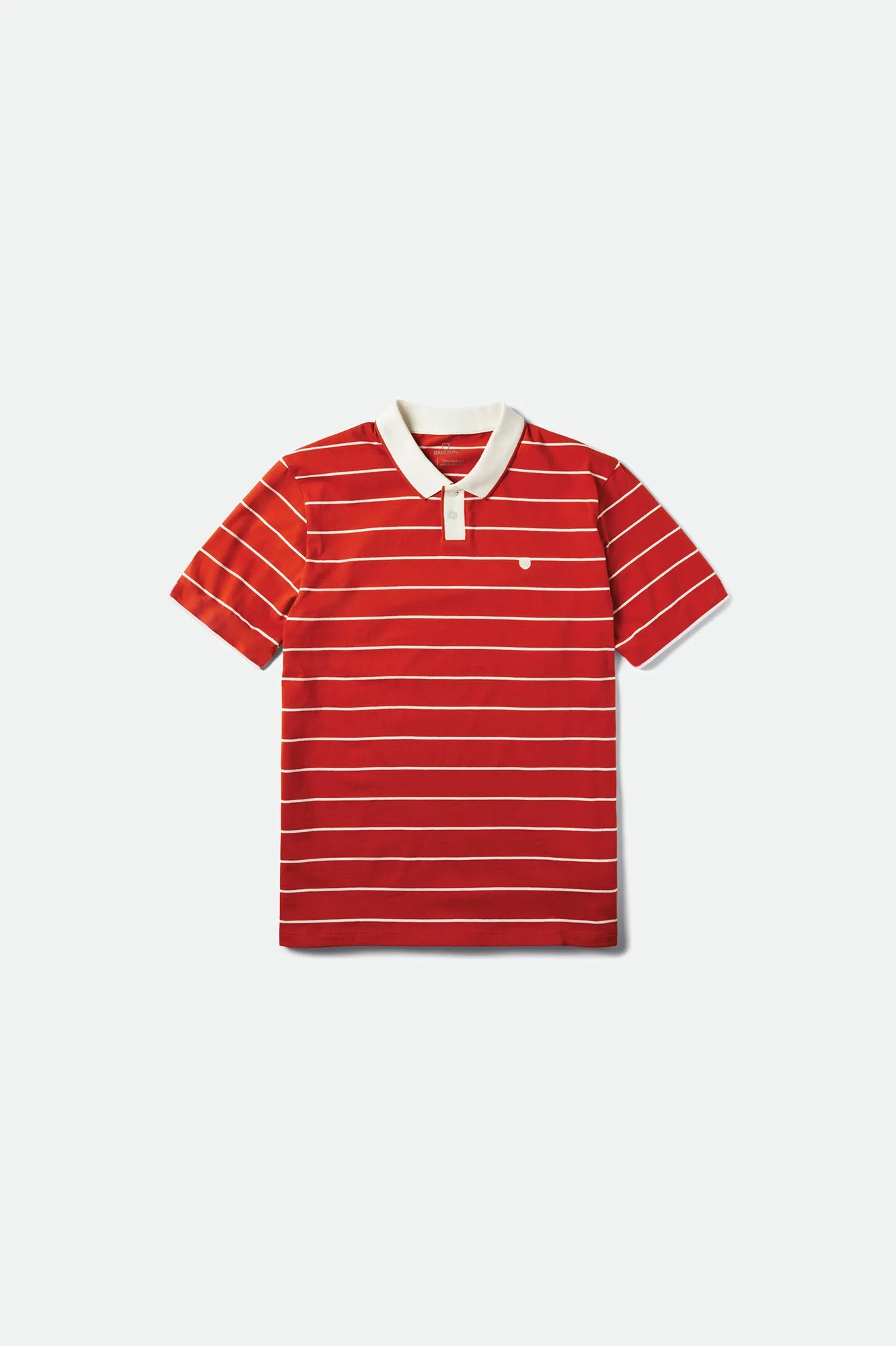 Proper S/S Polo Knit - Phoenix Orange/Off White