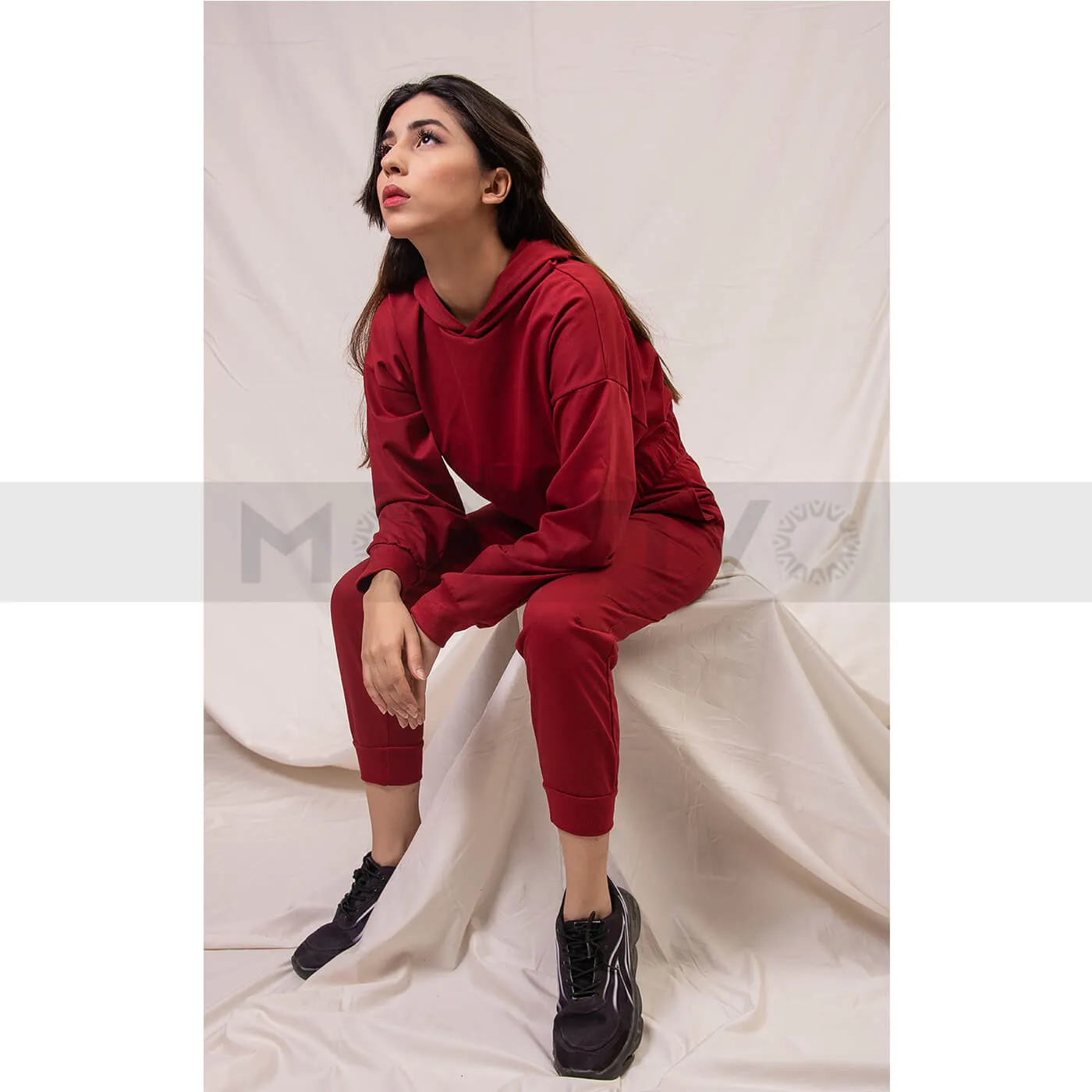 Red Oversized Co-Ord Set