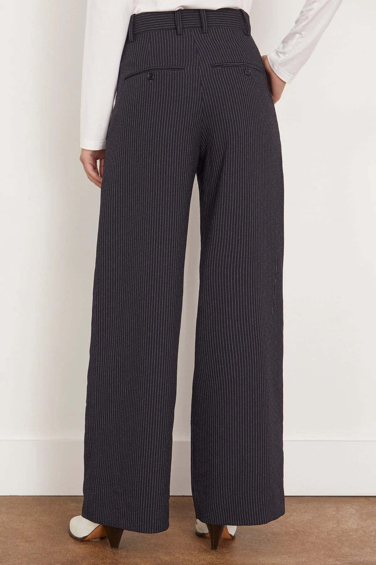 Romina Pant in Midnight/Ecru