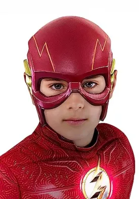 Rubie's Child's DC The Flash Movie Flash Plastic Half-Mask, As Shown, One Size