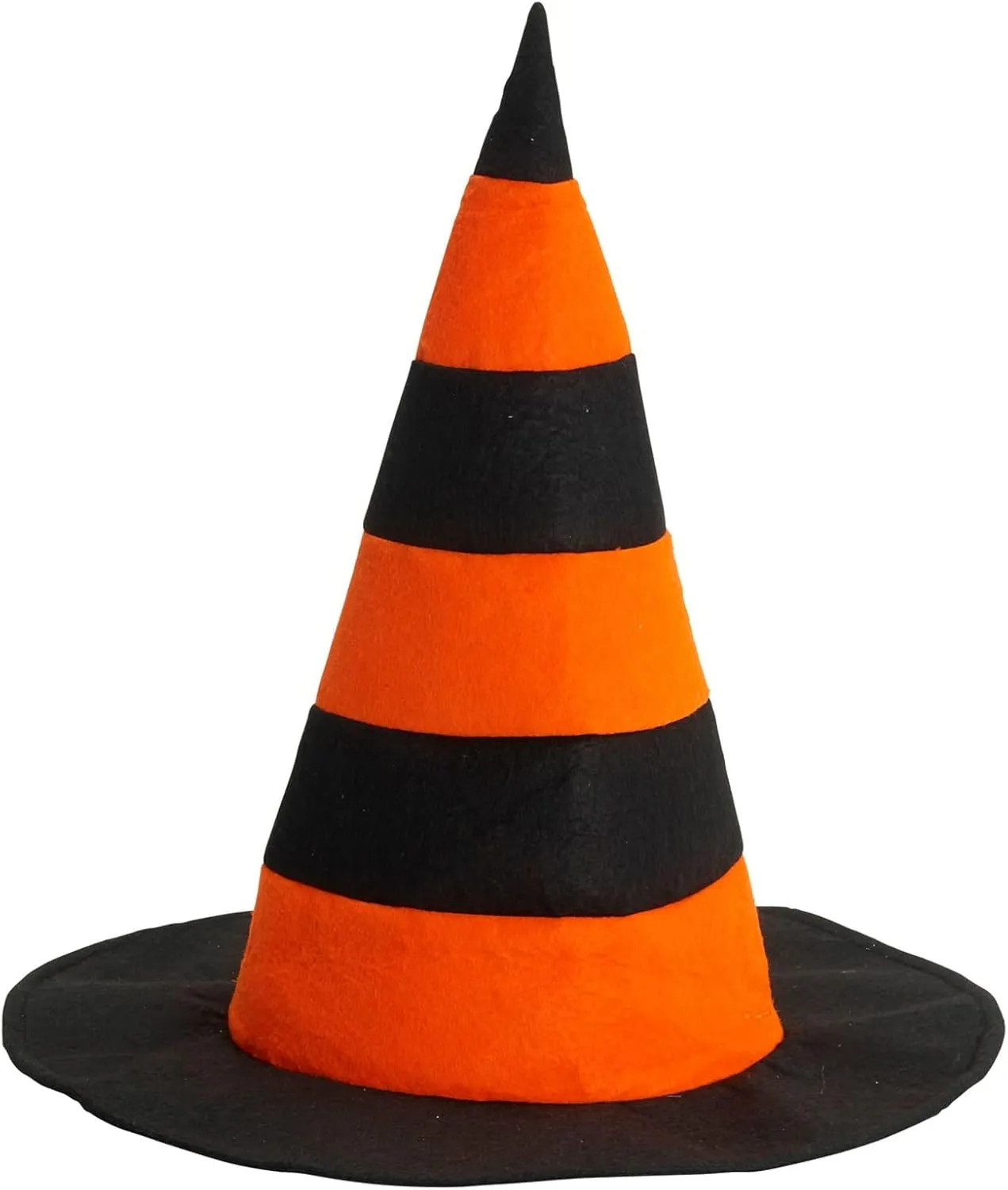 Rubie's Striped Witch Hat - Orange and Black Accessory