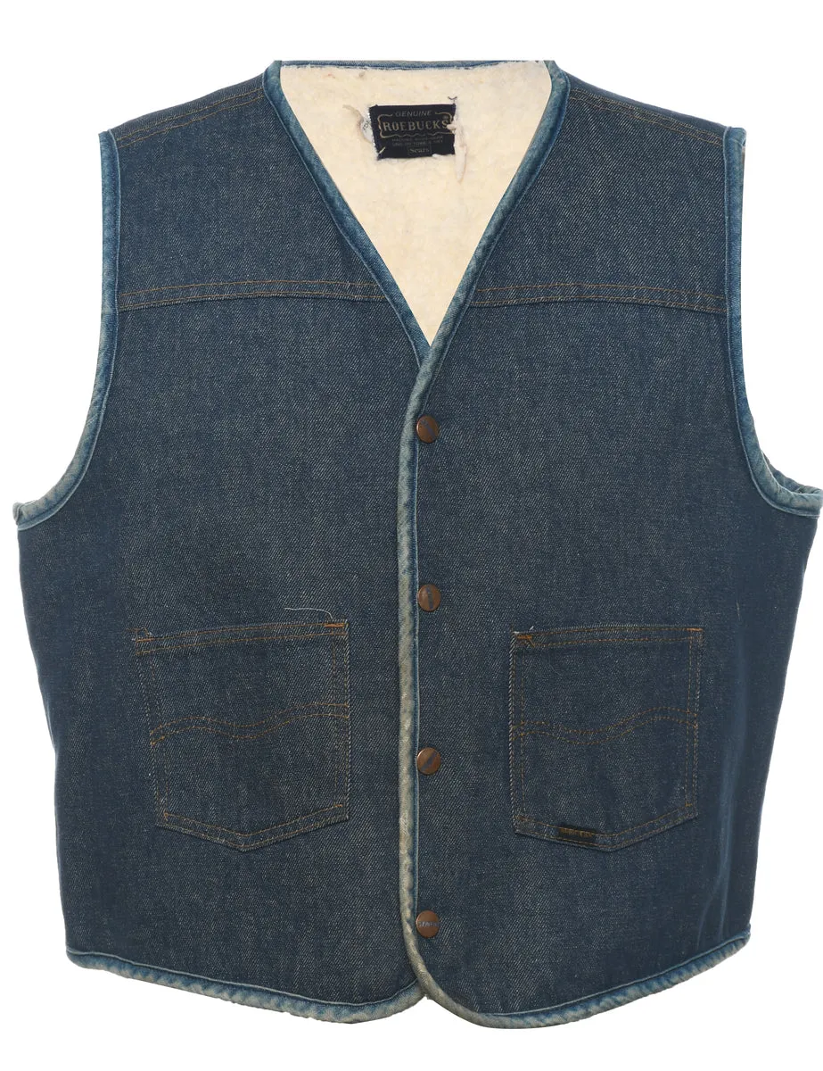 Sears Denim Jacket Vest - L