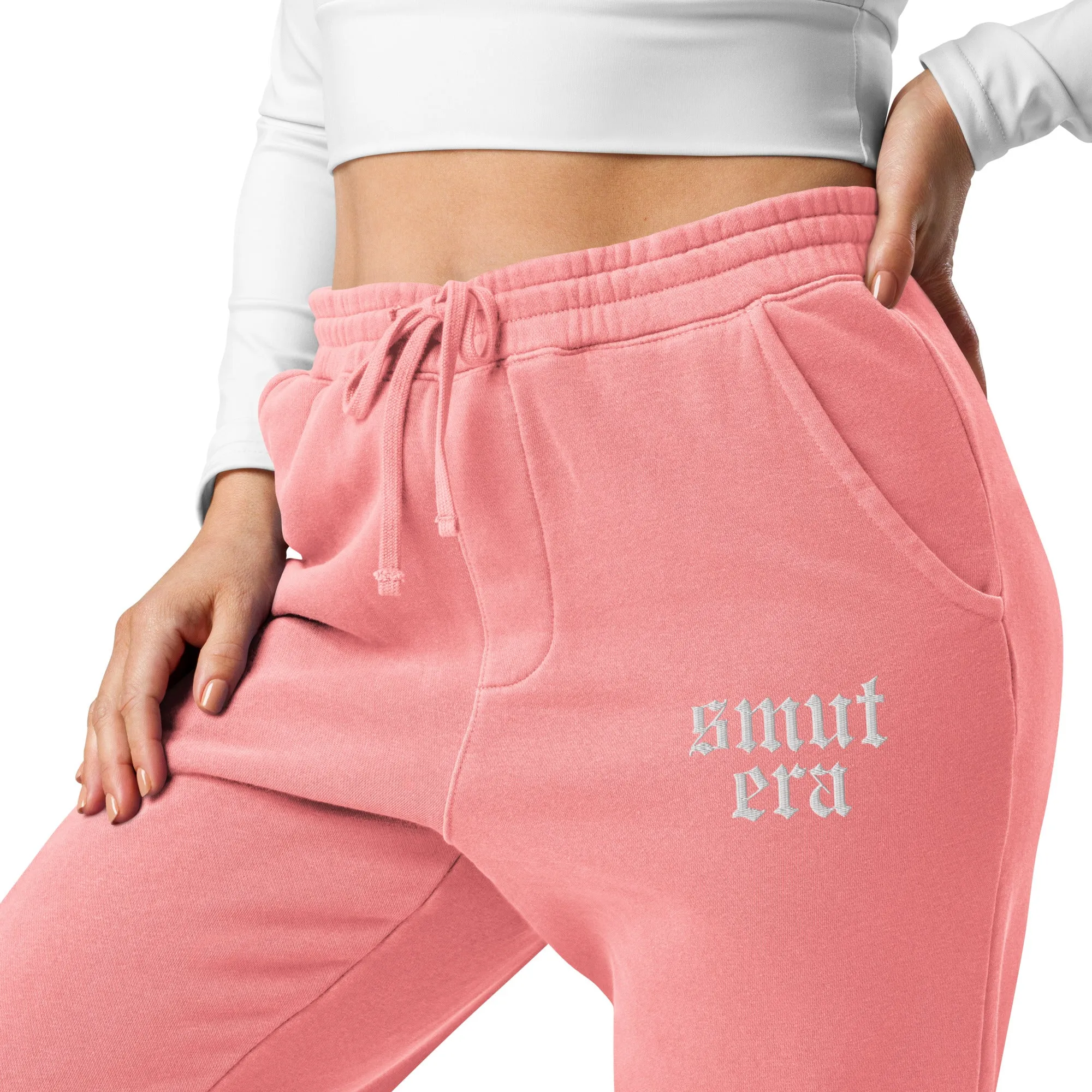 smut era embroidered joggers