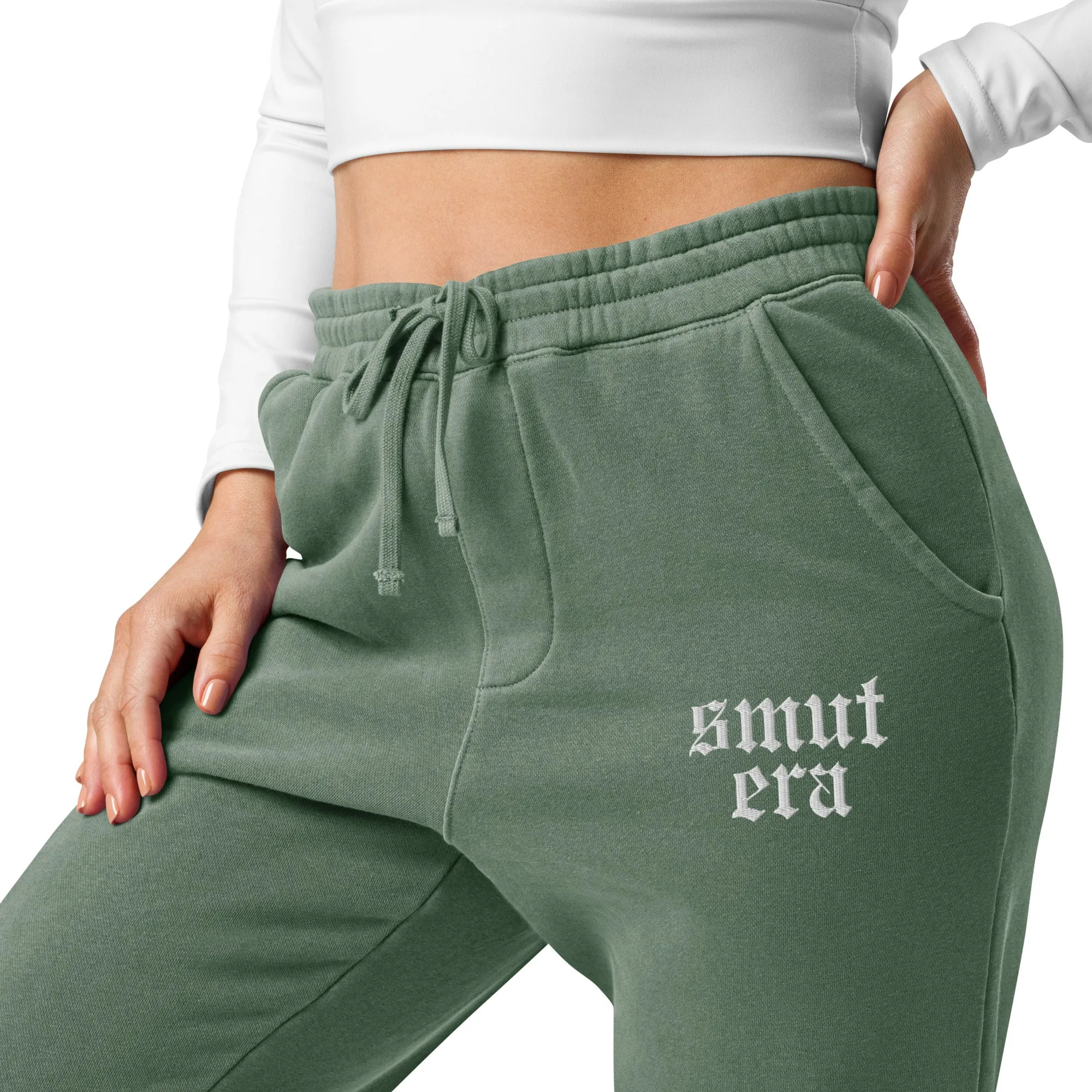 smut era embroidered joggers