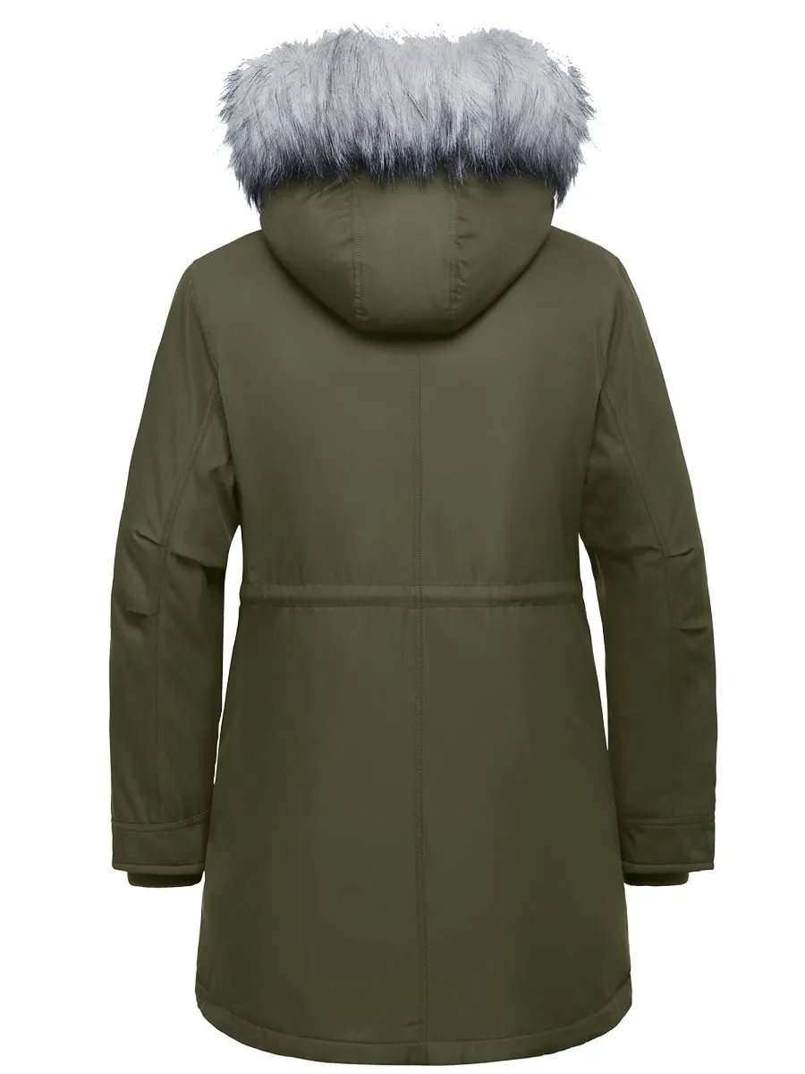 Soularge Women's Plus Size Insulated Winter Parka Coat