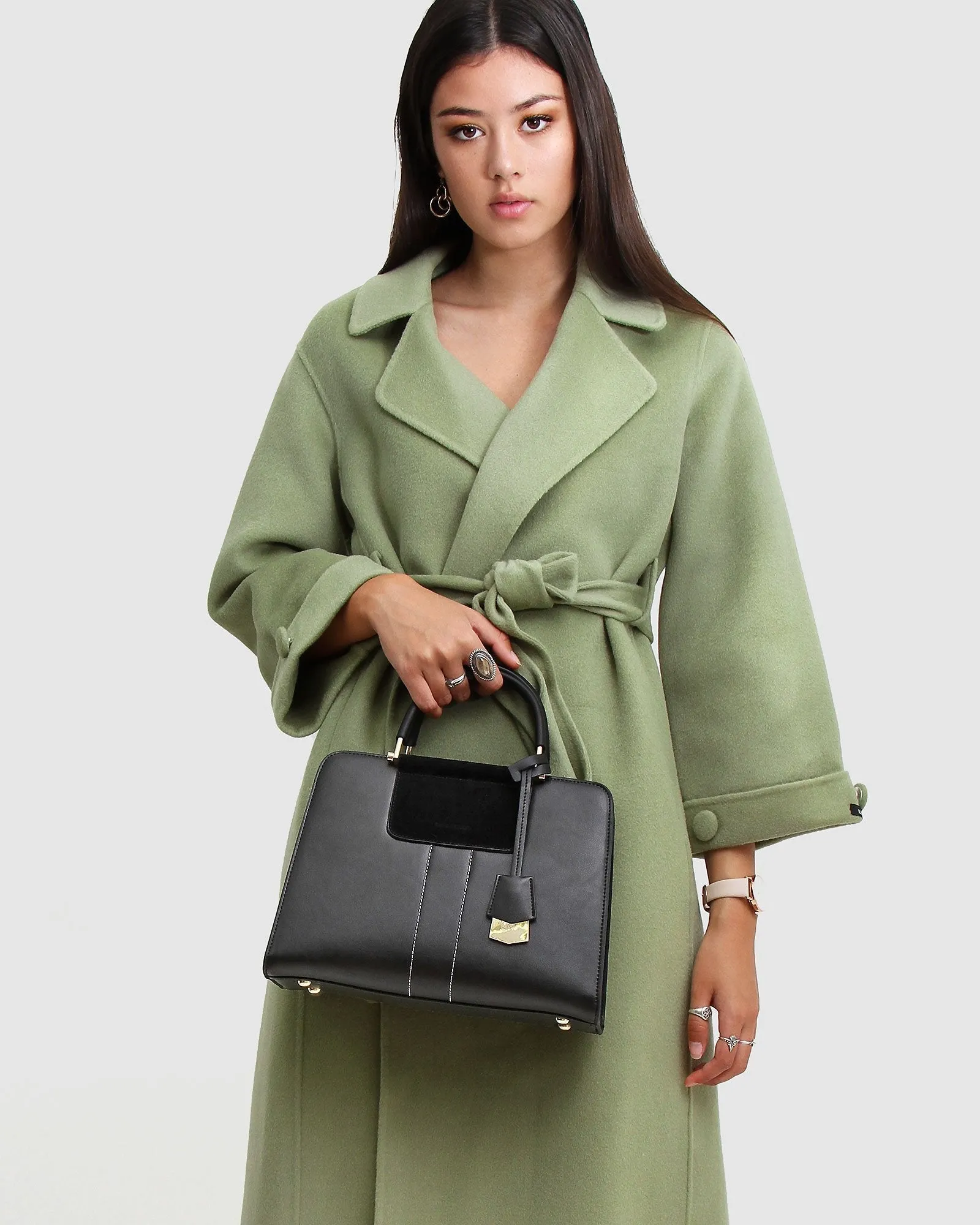 Stay Wild Oversized Wool Coat - Grass