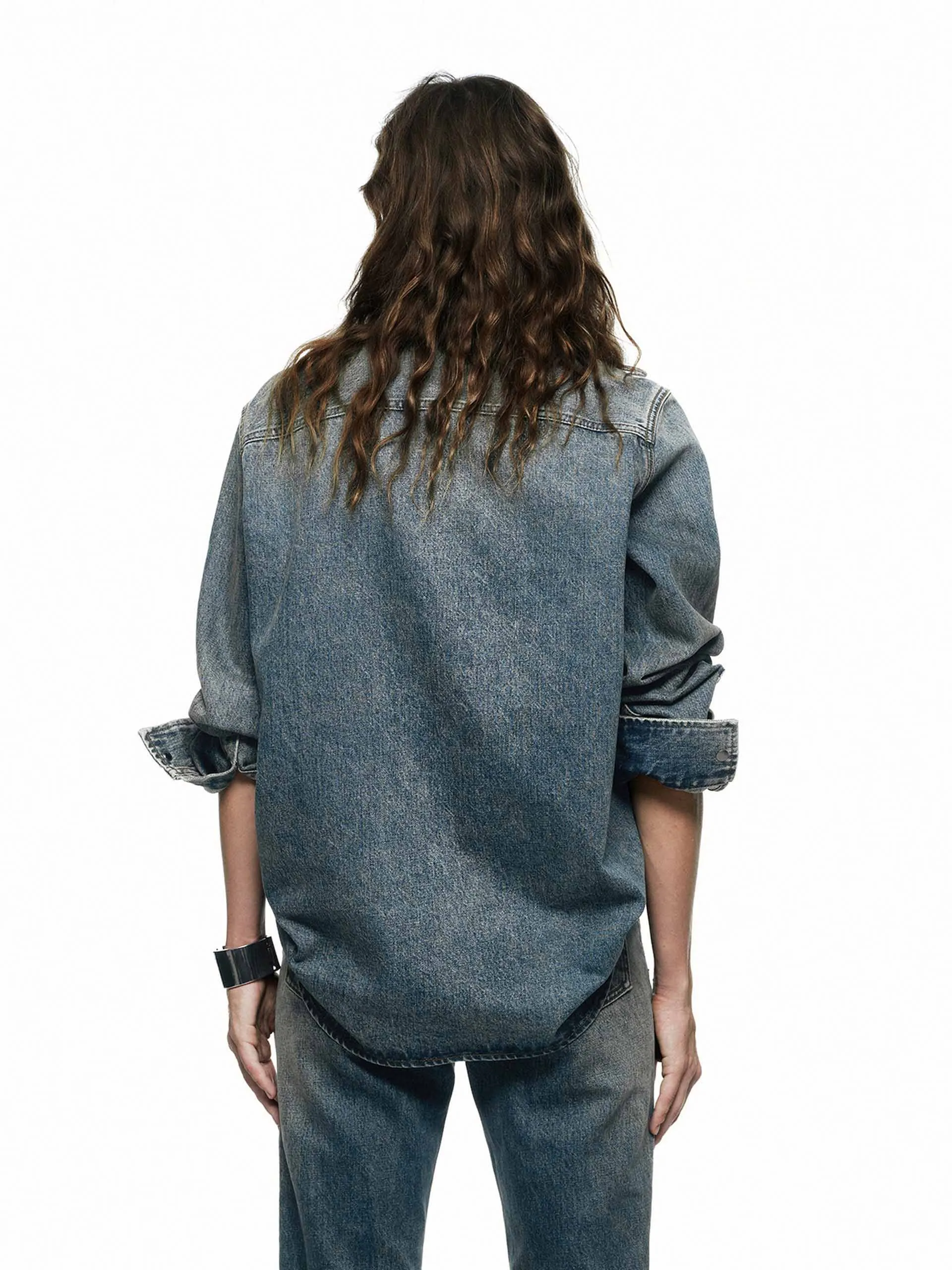 Vintage Washed Denim Shirt