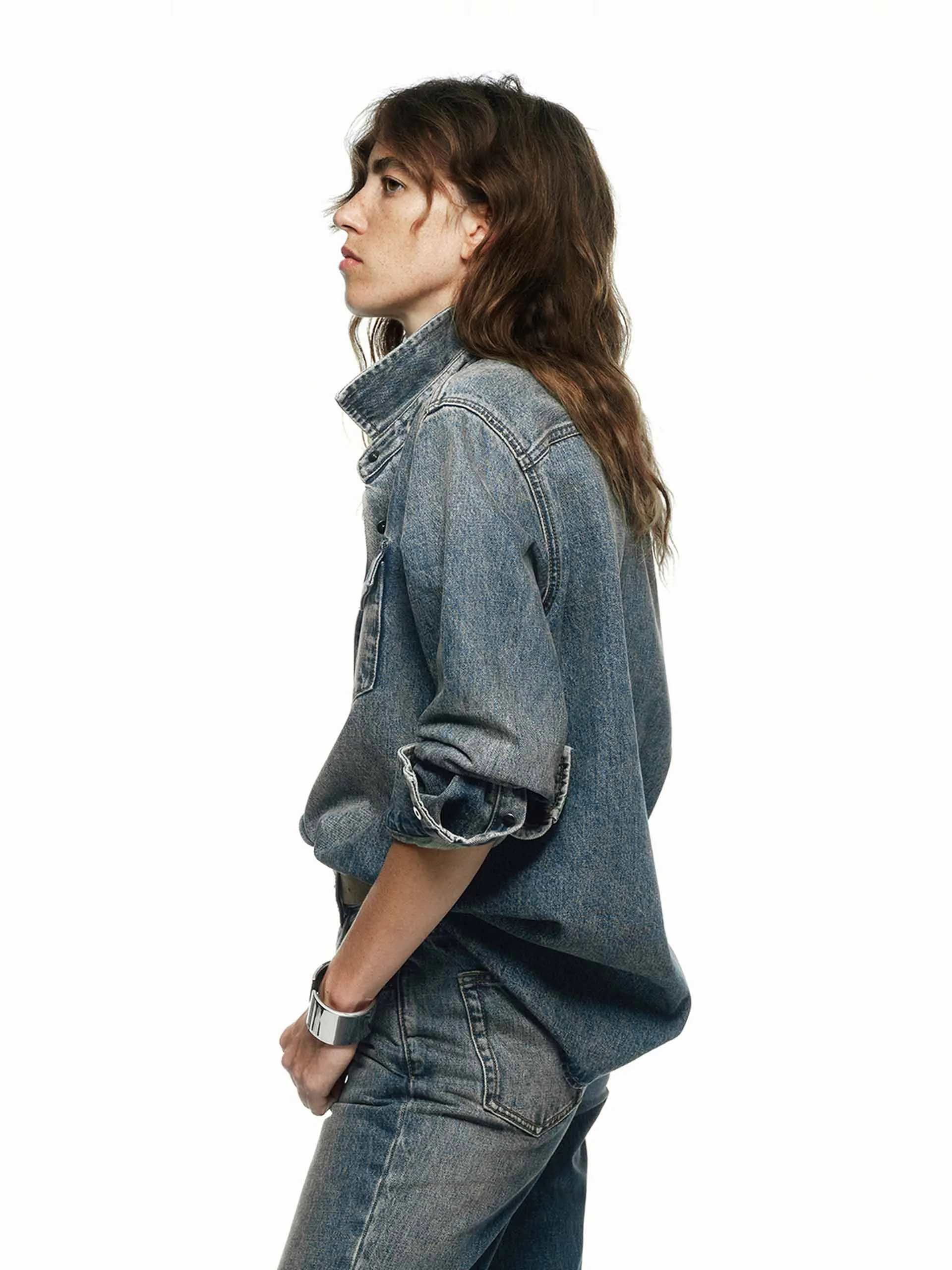 Vintage Washed Denim Shirt